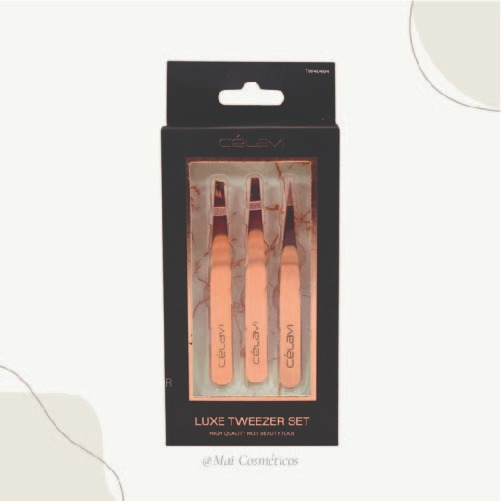 Juego de 3 pinzas rose gold